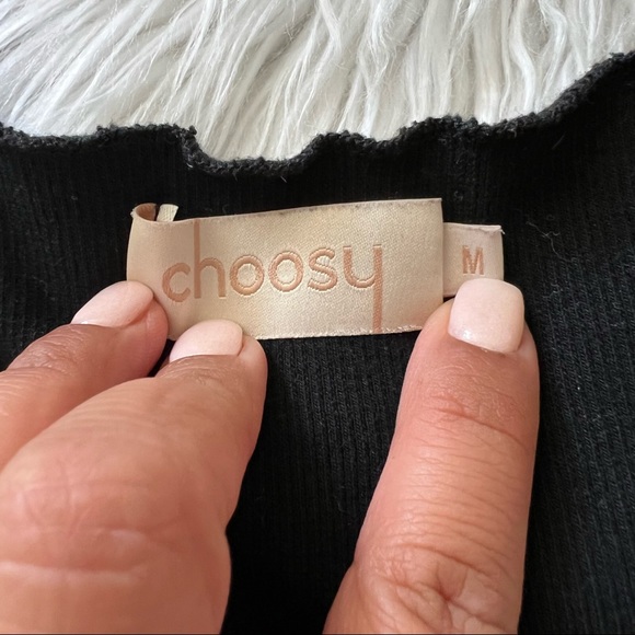 CHOOSY Cropped Ribbed Tank - Picture 3 of 4